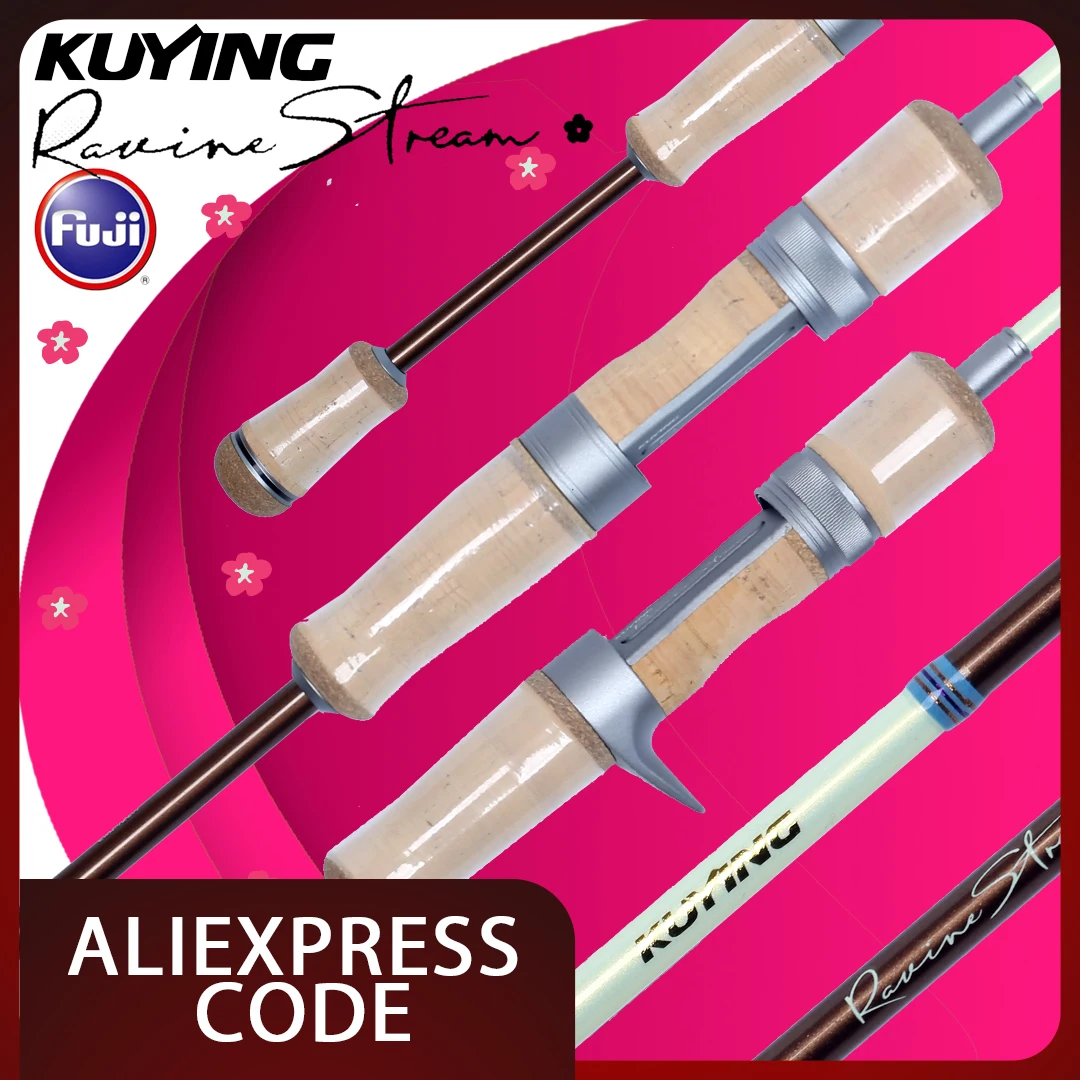 KUYING الغراب تيار الصيد إغراء قضيب الغزل baitcasting 141 سنتيمتر 144 سنتيمتر 152 سنتيمتر 153 سنتيمتر 156 سنتيمتر 159 سنتيمتر 198 سنتيمتر الكربون فوجي L UL SUL ضوء