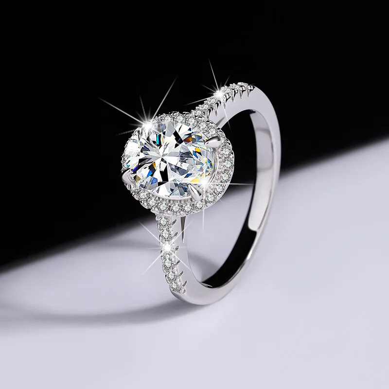1-3 Carats Oval Radiant Moissanite Rings for Woman 925 Sterling Silver Jewelry Gift Woman's Wedding Simulated Diamond Ring