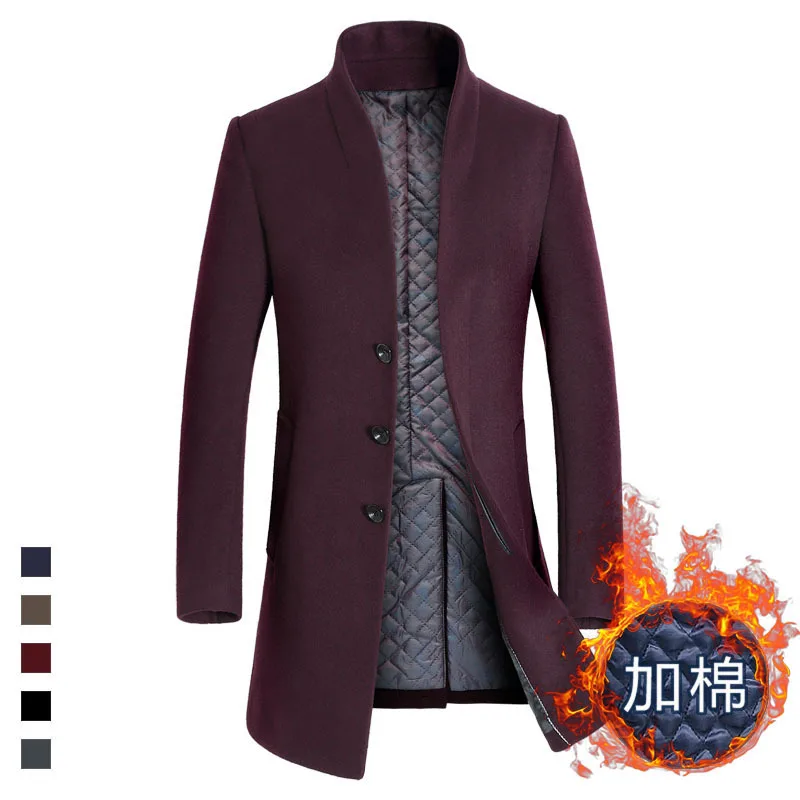 2023 New Men's Woolen Coat with Cotton and Thick Woolen Coat Men's Coat Handsome Men's Plus Size M-6XL Men Coats  Mens Jacket