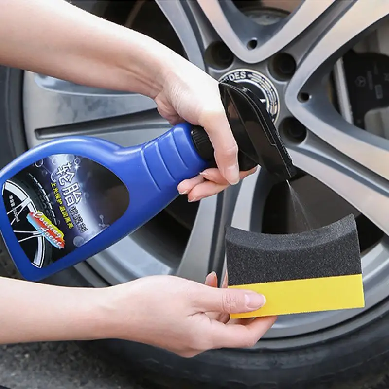 Car Tire Shine Powerful Tire Polish Wax 500ml Tire Stain Remover Long-Lasting Wheel Shine For Tire Maintenance