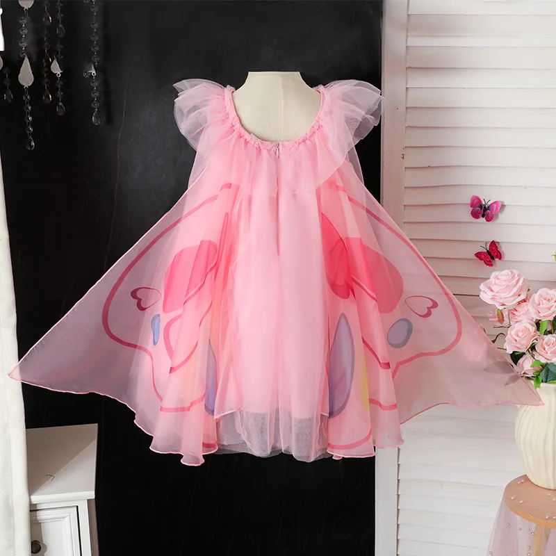 

Kids Girl Summer Casual Outfits Dress Printed Butterfly Wing Tutu Dress Sweet Baby Clothing 4-7Y Children Princess Vestidos