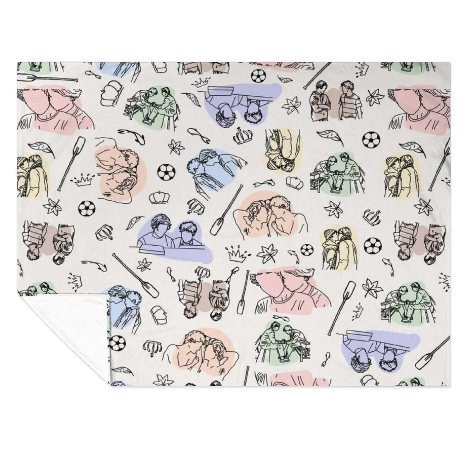 

young royals minimal Throw Blanket Sleeping Bag Furrys Hairy Blankets