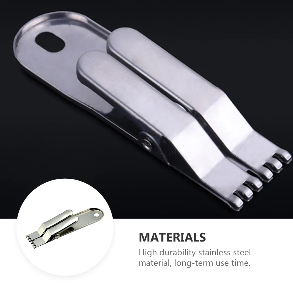 

6pcs Bait Durable Stainless Hook Clips Steel Hook Clips Fishing Supplies Worm Holder Tool Gear