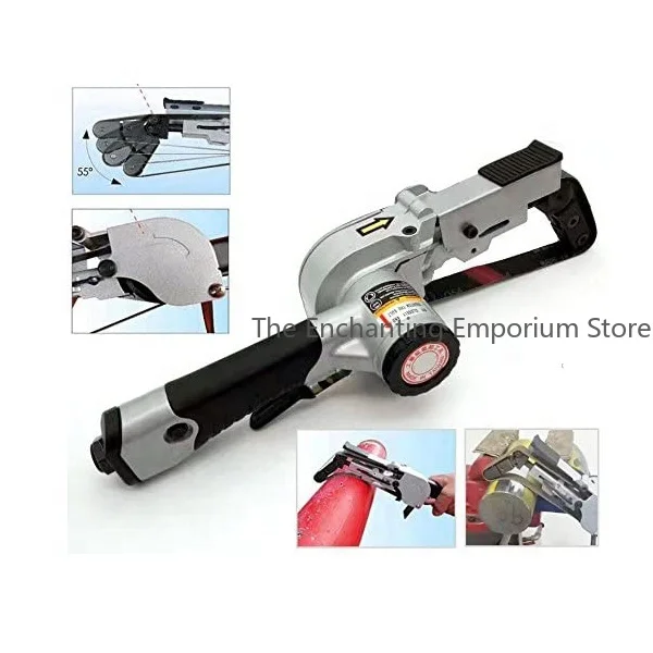 Pneumatic Belt Sander 20 X 520 Mm Air File Detailing Polisher Tube Pipe Grinder 17000rpm For Removing Metal Weld Seams