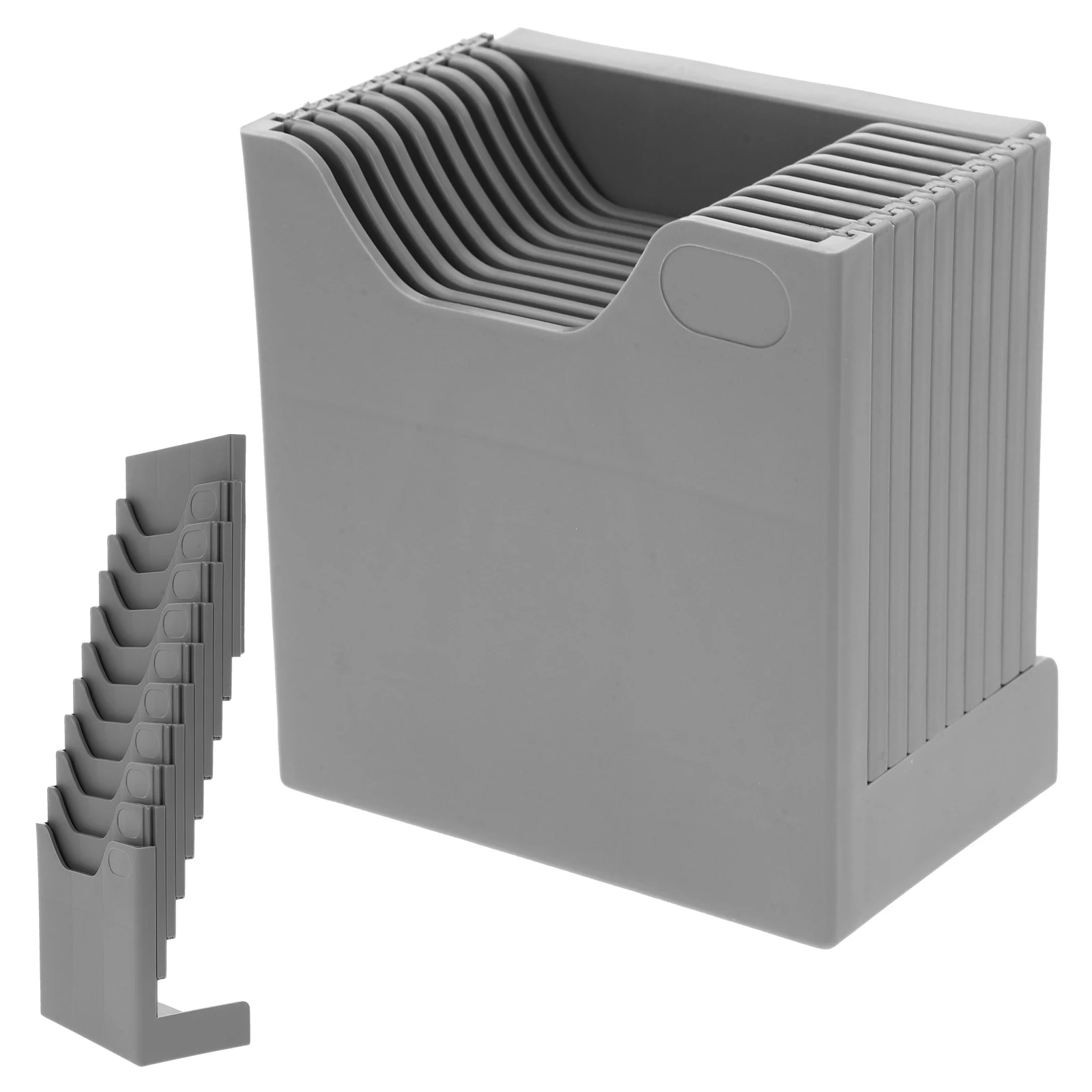 

10 Grids Standing Card Holder Rack for Labels Plastic Suitable Home School Office Warehouse Storage Organizer