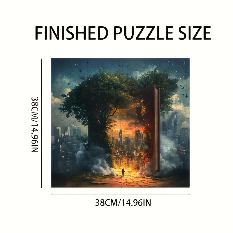 마법의 세계 게이트 1000피스 미니 종이 퍼즐 |   14.96x114.96 인치 (38x26cm) |   섹션 가이드 백킹 |   파티 게임