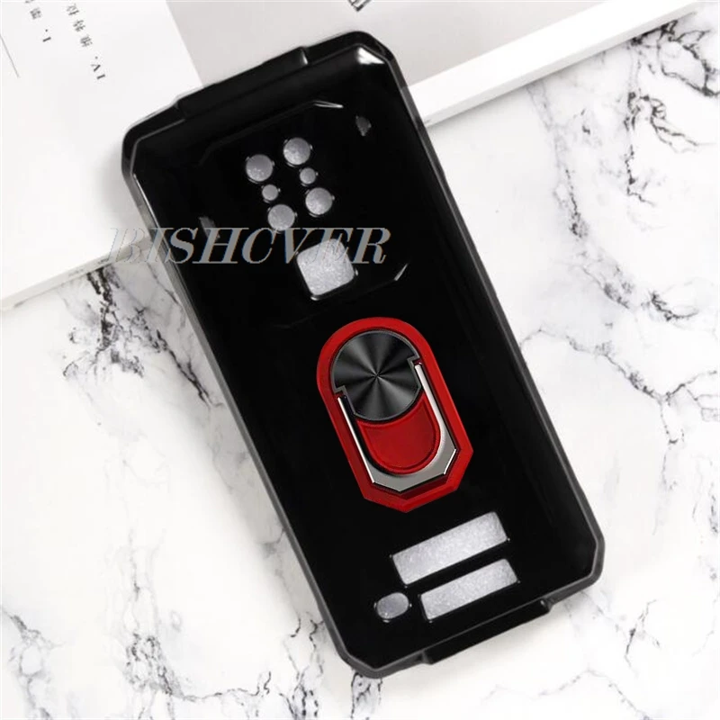 For Oukitel WP7 6.53" 2019 Oukitel WP7 OukitelWP7 WP 7 W P7 Back Ring Holder Bracket Phone Case TPU Soft Silicone Cover