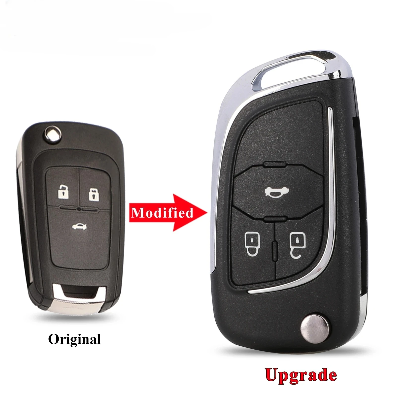 

2/3/45B Modified Flip Remote Car Key Shell For Chevrolet Cruze Epica Lova Camaro Fit Buick Opel Vauxhall Insignia Astra Fob Case