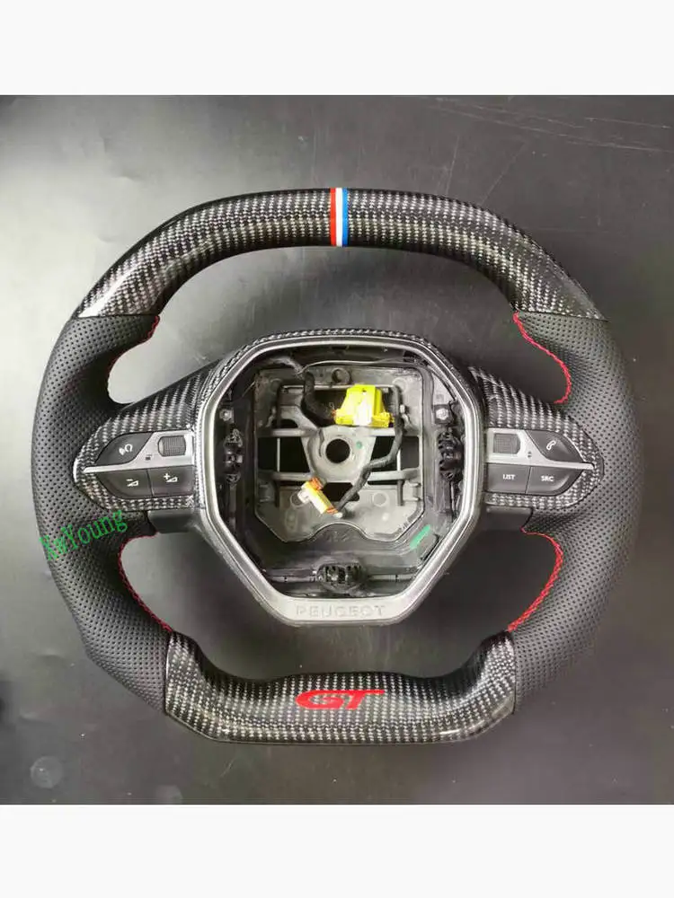 Voor Peugeot 508L 2008 3008 4008 5008 GT 100% Real Carbon Fiber Auto Stuurwiel - afbeelding 2