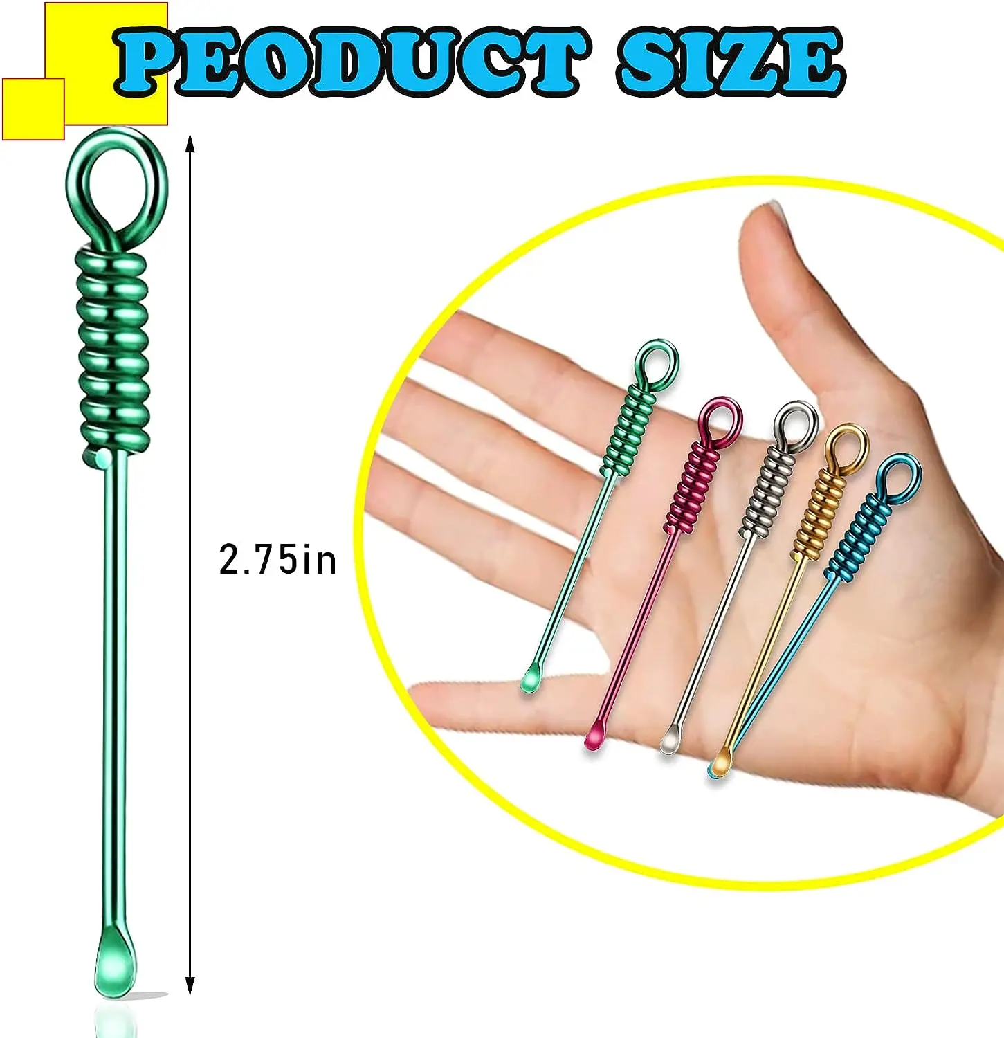 Portable Spoon Shovel Scoop Pendant Cleaning Dabbing Tools Combo