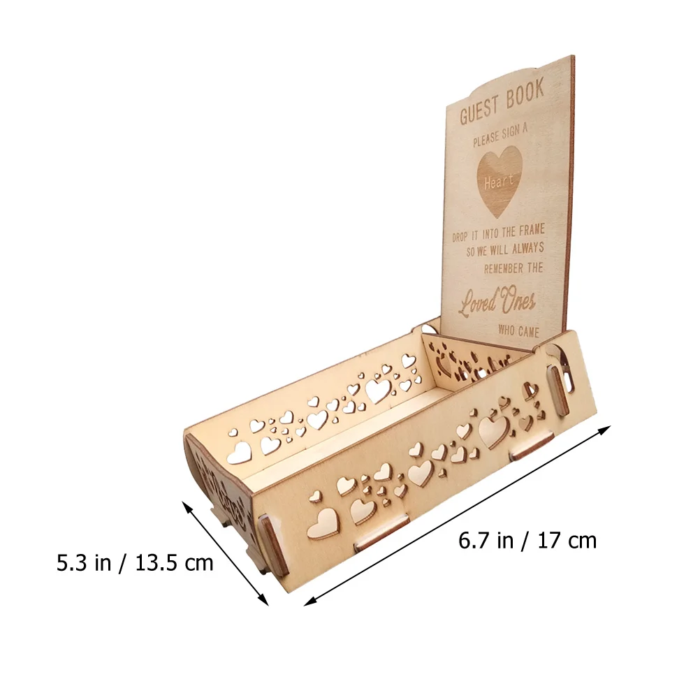 

Wedding Guest Box Rustic Wood Safe Alternative Wedding Guest Lightweight Compact Desk Stable Festivals Party