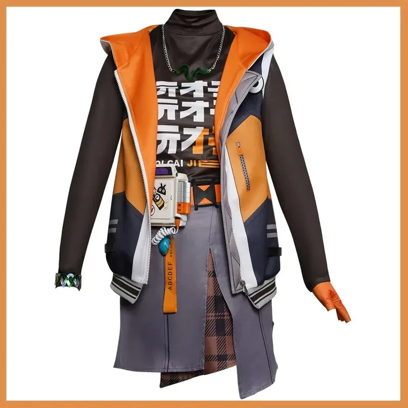 CyAnime Game Zenless Zone Zero Belle Косплей Костюм Спортивный костюм Пальто с капюшоном Юбка Парик Украшения на талии Женский сексуальный повседневный костюм