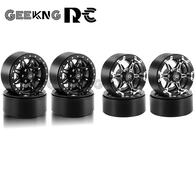 

4pcs Metal 1.9 Beadlock Wheel Rim Spider Wheel Hub For 1:10 Rc Crawler Axial Scx10 Ii 90046 Axi03007 Trx-4 Axi Tamiya Mst Rgt