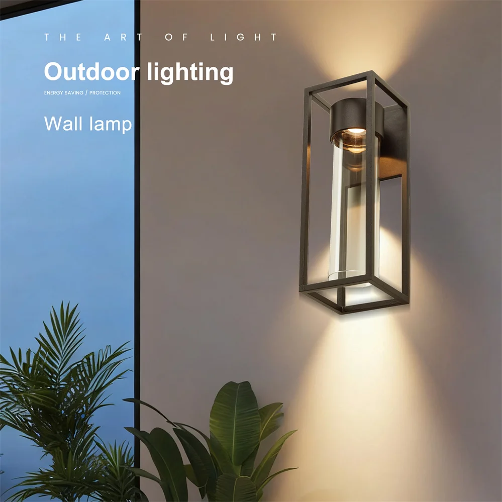 

New Minimalist Creative Square Outdoor Patio Wall Lamp Garden Decorative Waterproof IP44 Aluminum LED Wall Light
