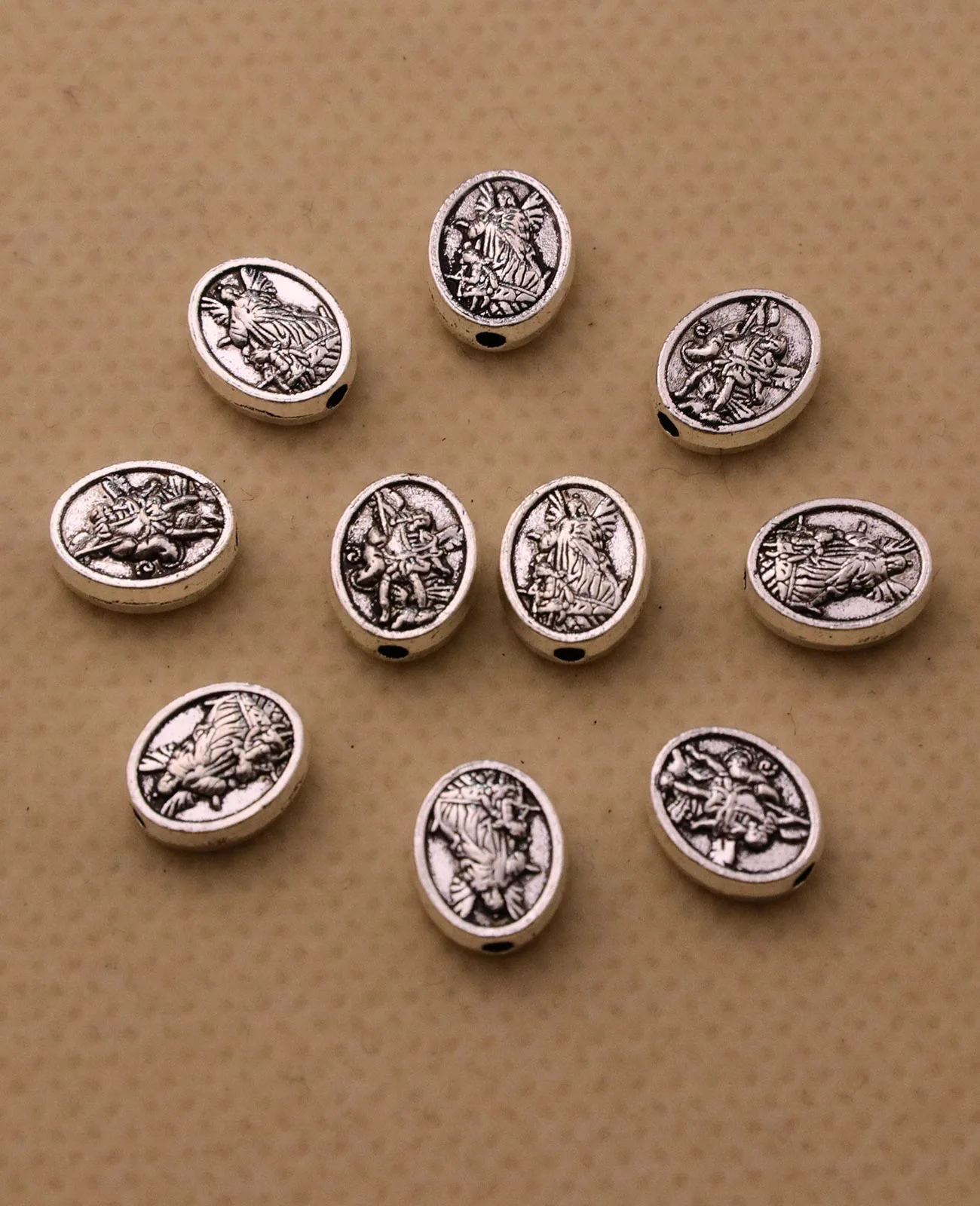 Diyalo 50 Teile/los Saint Michael der Erzengel Spacer Lose Perlen für DIY Rosenkranz Halskette Armband Andenken Schmuck Machen Teile – Detail 3