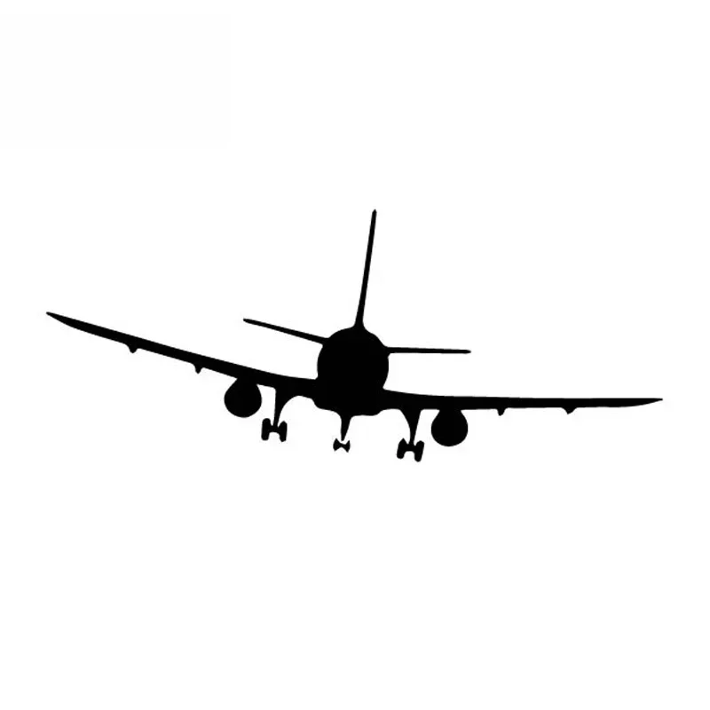 Cool Aircraft Positive Shadow Airplane Dazzling Vinyl Decal Wonderful Car Sticker Black/Silver,15cm*13cm