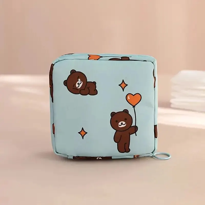 Vrouwen Maandverband Tampon Opbergtas Draagbare Waterdichte Organizer Pouch Cartoon Patroon Maandverband Zak - afbeelding 1
