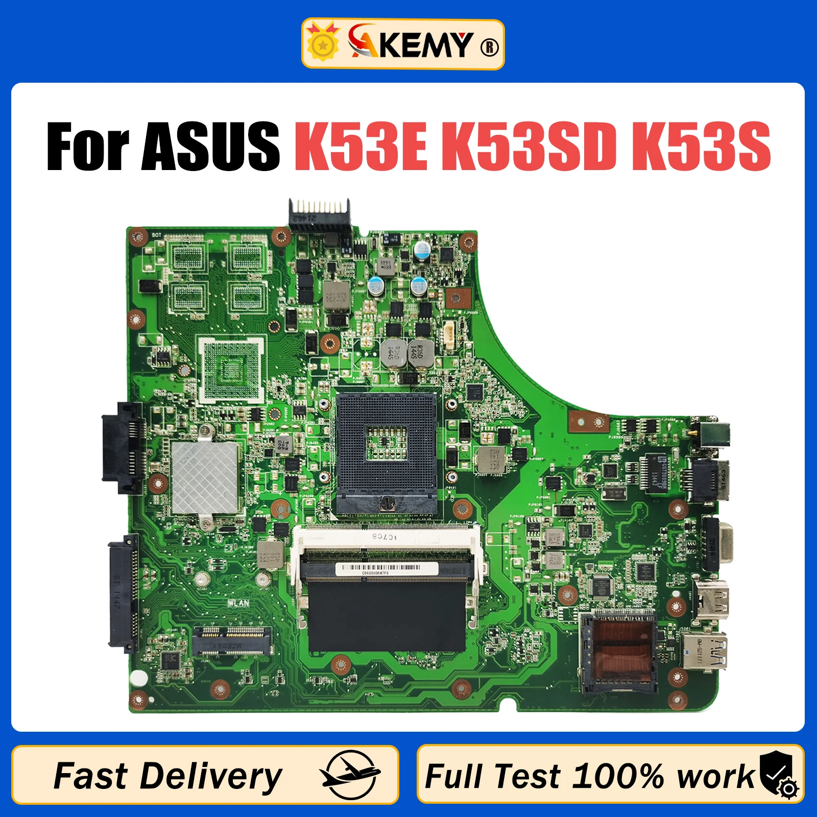 AKEMY Para Asus A53E A53S K53E X53E K53S K53SD Placa-mãe para laptop DDR3 K53SD PRINCIPAL PLACA REV:2.1/2.3