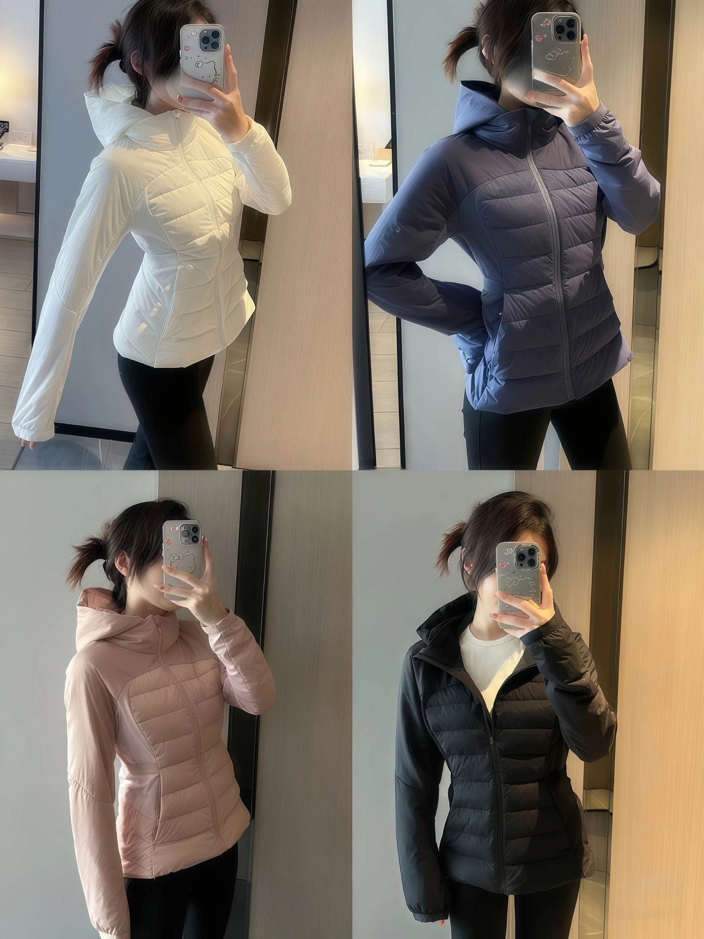 Slim Fit Com Capuz para baixo Jaet Feminino Or Sle Outdoor Yoga Fitn Leve Calor Fibra de Poliéster Branco Du Down