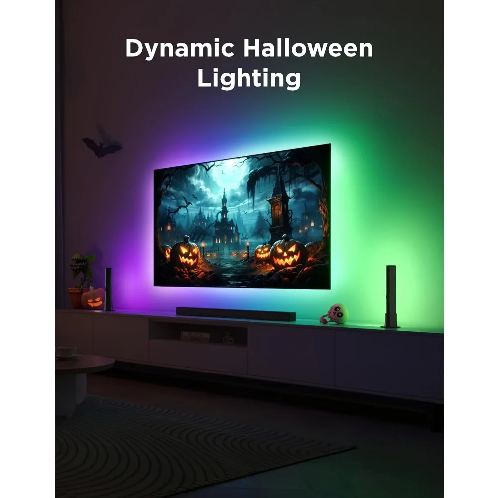 Faixa de luz de fundo LED de TV Govee, luz de fundo LED inteligente RGBIC para TVs de 40 a 50 polegadas, sincronização de música, Wi-Fi Bluetooth e controle de aplicativo, funciona com