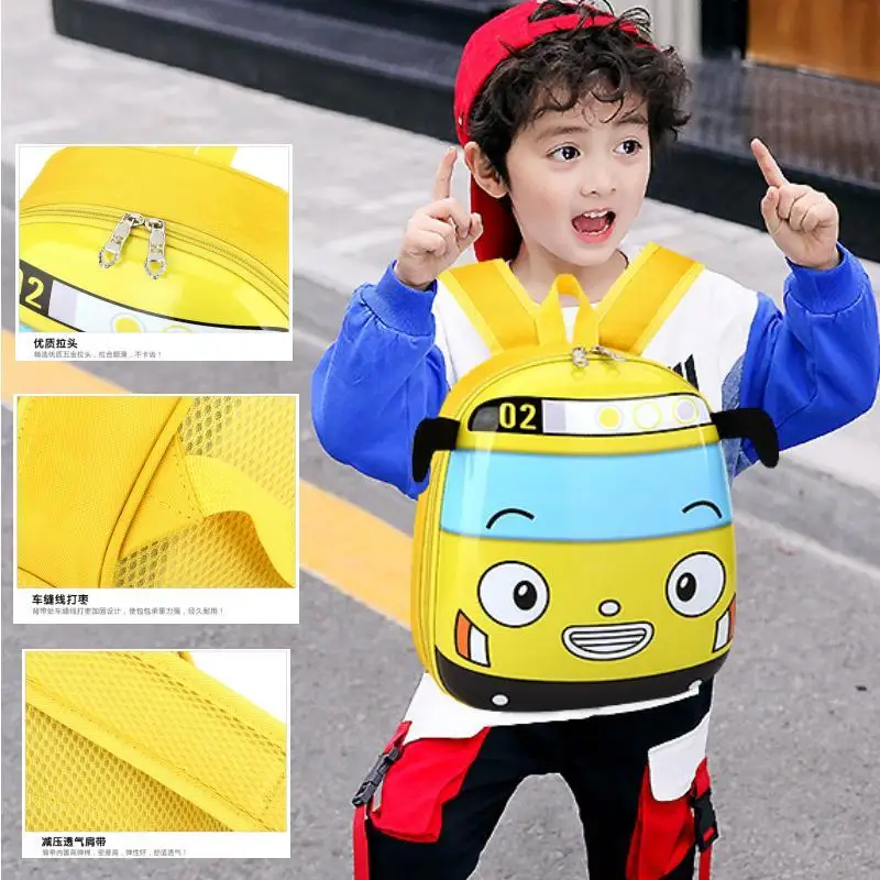 

Tayo Cartoon Little Bus Schoolbag Bag Suitable For 1-6 Years Old Christmas Gifts New Cartoon Cute Car Backpack