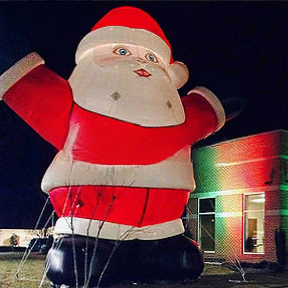 Santa Claus Model 20ft Inflatable  Advertising Santa Claus Christmas Balloon Outdoor Party Decoration LED Lights Jumbo