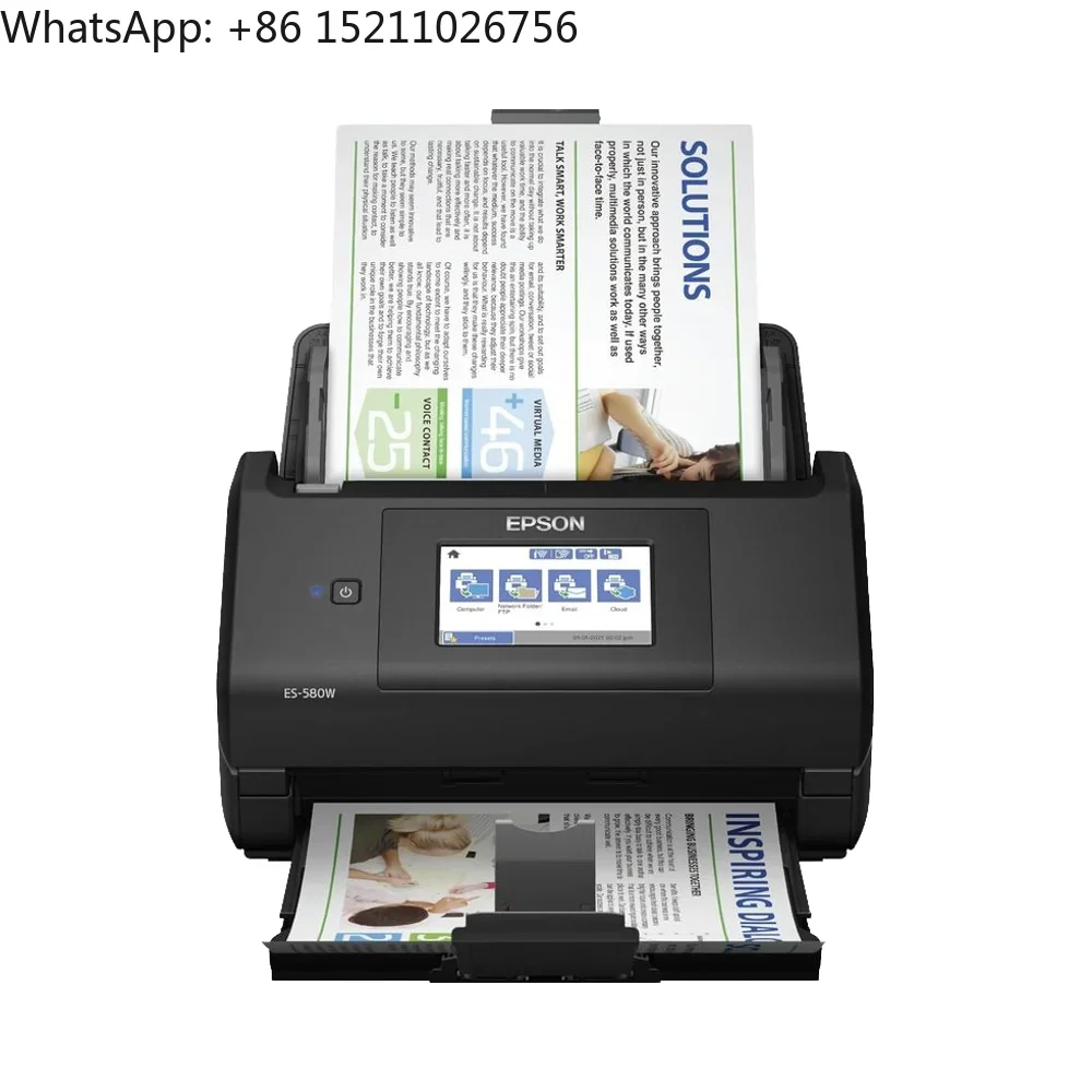 Epson ES-580W A4 High-Speed Wi-Fi Flatbed Scanner with USB Interface Portable and CCD Light Source Certified ROHS