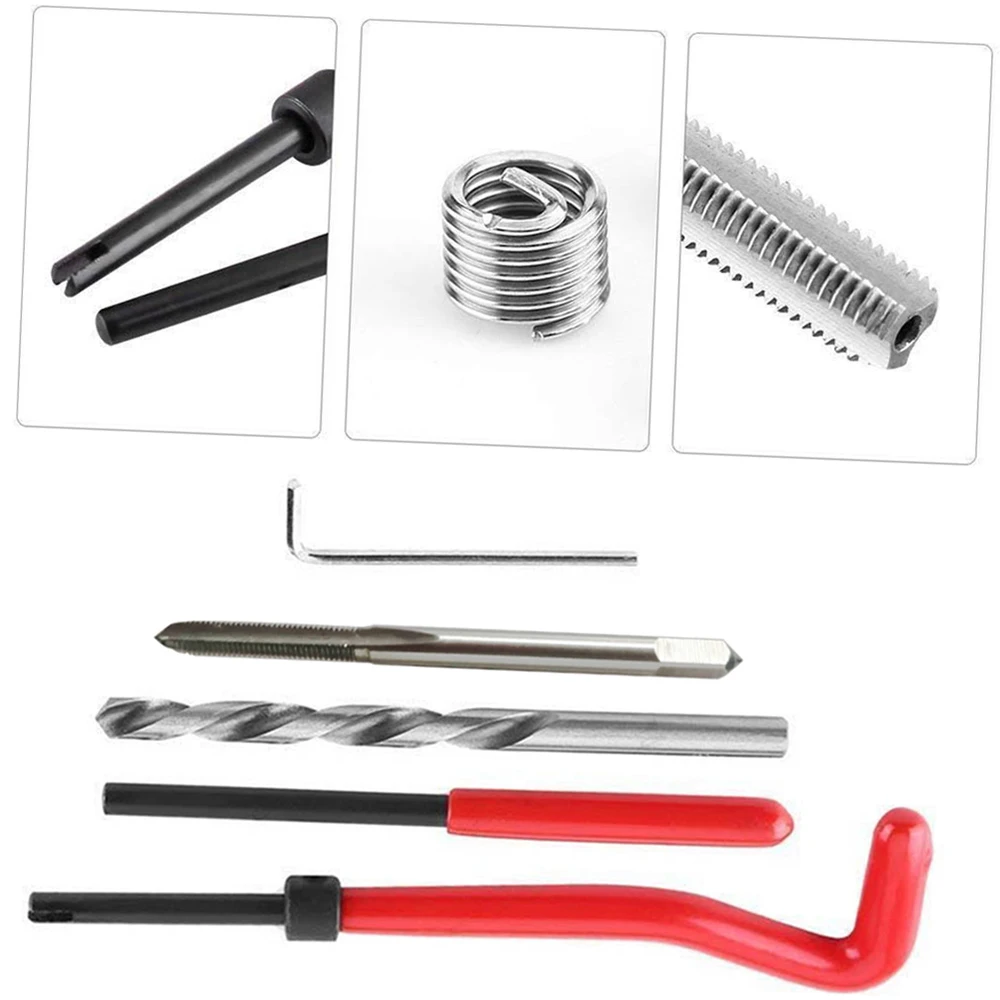 20pcs/30pcs Metric Thread Repair Insert Kit M3 M4 M7 M9 M11 Helicoil Car Pro Coil Tool 304 Stainless Steel Auto Repair Tool Bag