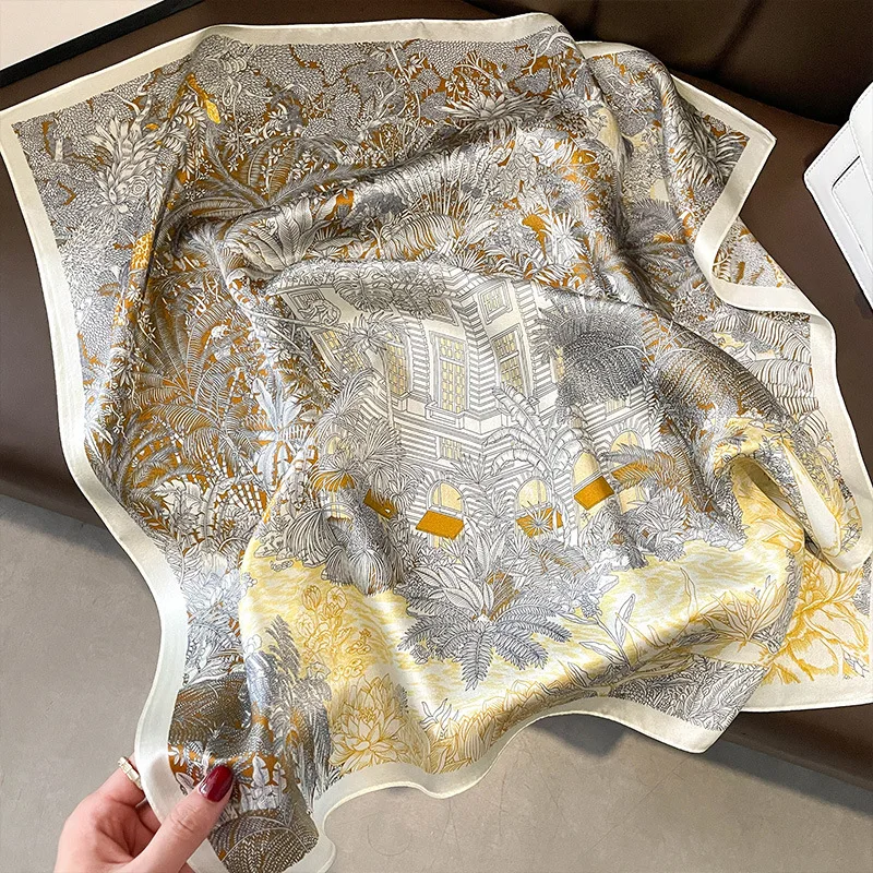 100-mulberry-silk-vintage-jungle-print-silk-feeling-scarf-grey-gold-square-neck-wrap-multi-functional-hair-band-bag-decoration