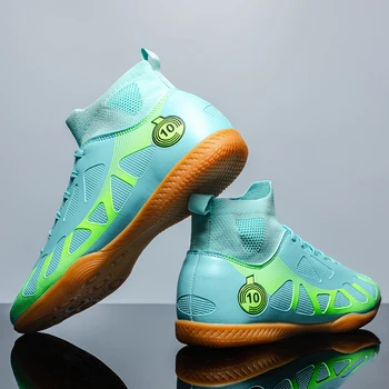 נעלי ספורט לגברים עם תחתית שטוחה לפנים, נעלי כדורגל למבוגרים עם סוליה גבוהה ועמידה בפני שחיקה, נעלי אימון לנוער עם סוליה אנטי החלקה