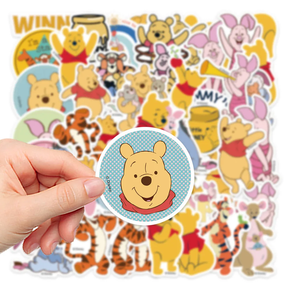 Disney Winnie the Pooh Adesivos para crianças, Decalques bonitos dos desenhos animados, Brinquedo DIY, Telefone, Garrafa de água, Notebook, Graffiti