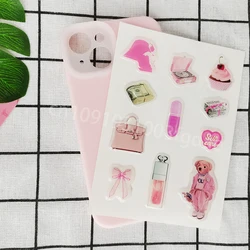 fashion custom phone case dome epoxy sticker personalized resin label popular decorative crystal gel logo jelly cute DlY shapes