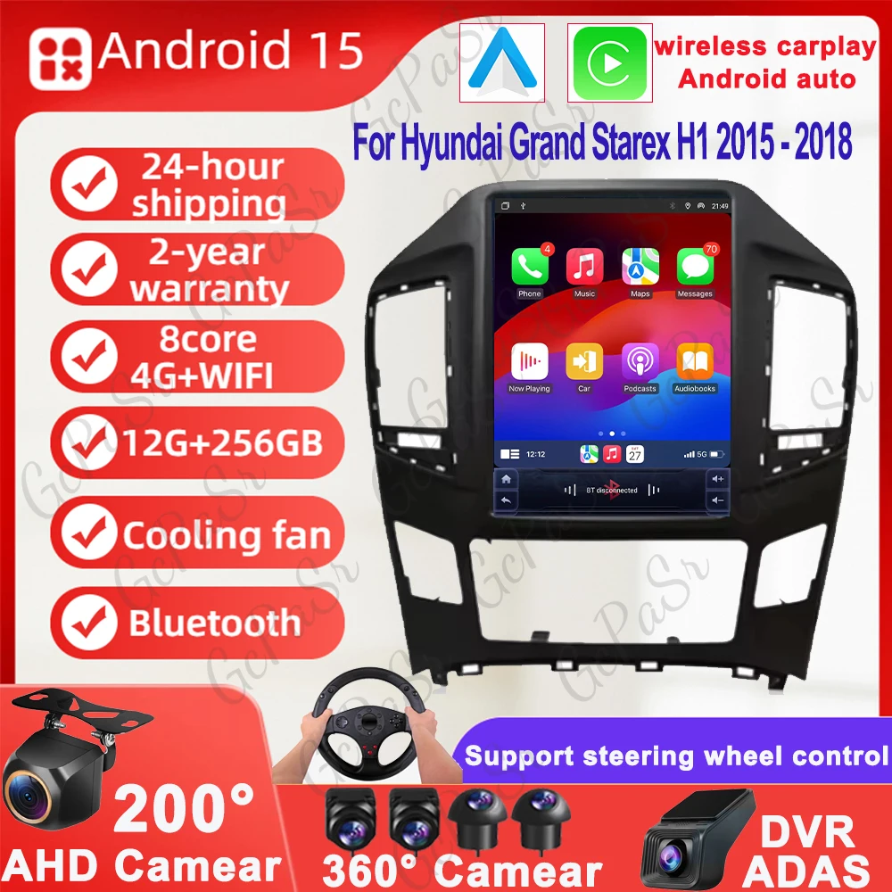 9.7 Inch Android For Hyundai Grand Starex H1 2015 - 2018 Car Radio Stereo Auto GPS Carplay Navigation Multimedia Player Video 4G