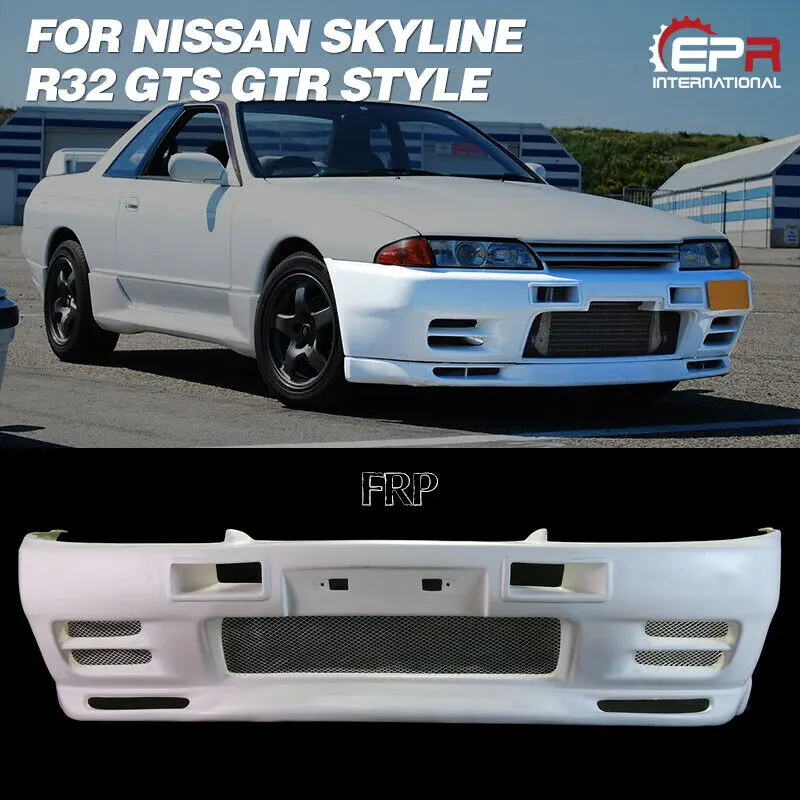 

FRP Fiber Glass Unpainted Front Bumper Exterior Body kits For Nissan R32 Skyline GTS GTR Style