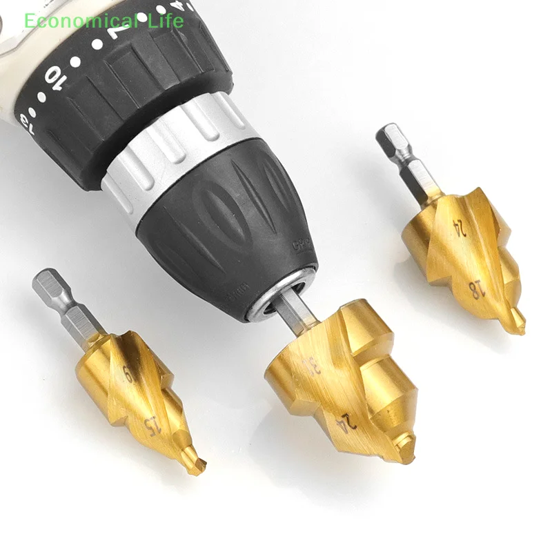 PPR Lifting Stepped Drill Bit Hexagon Shank Water Pipe Connection Tool PVC Pipe Expander Connector 20/25/32mm