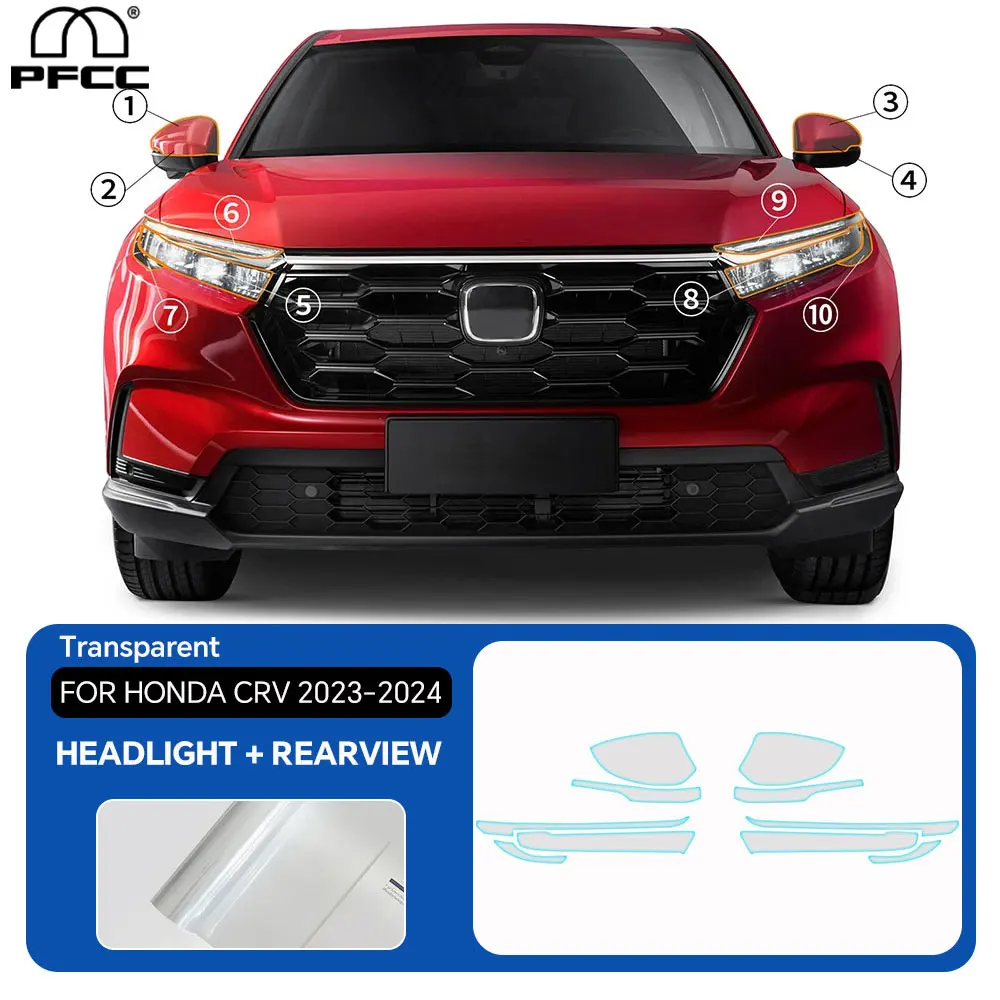 

Для Honda CRV 2023-2024 аксессуары предварительно вырезанная защитная пленка для фар автомобиля зеркало заднего вида PPF прозрачная наклейка наклейка пленка