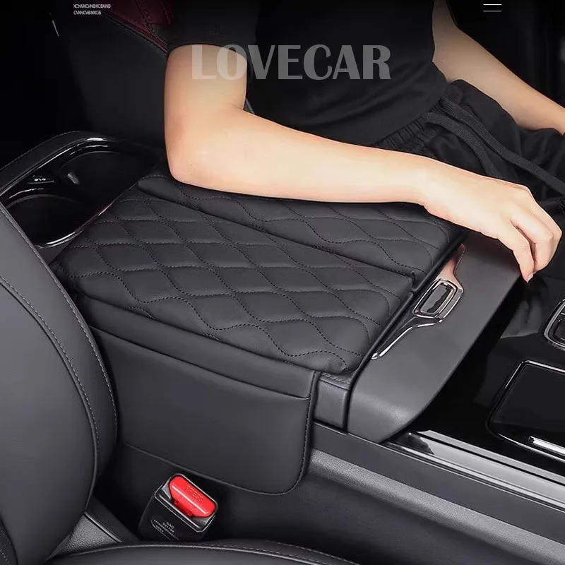 

PU Leather Car Armrest Pad Organizer For GAC Trumpchi GS8 GS9 Center Console Arm Rest Protection Cushion Armrests Storage