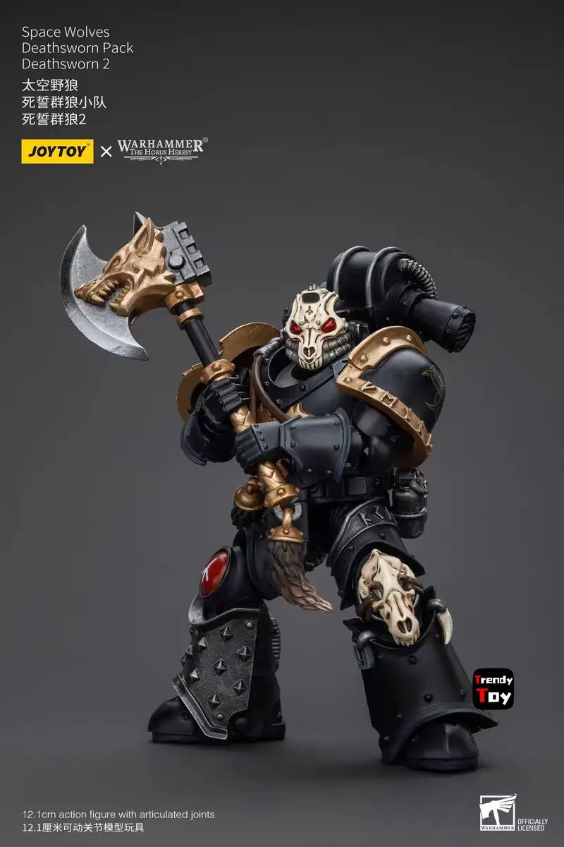 【JOYTOY】Warhammer 40K Space Wolves Deathsworn Pack Deathsworn 2 1/18 Coleção de brinquedos de bonecos de ação
