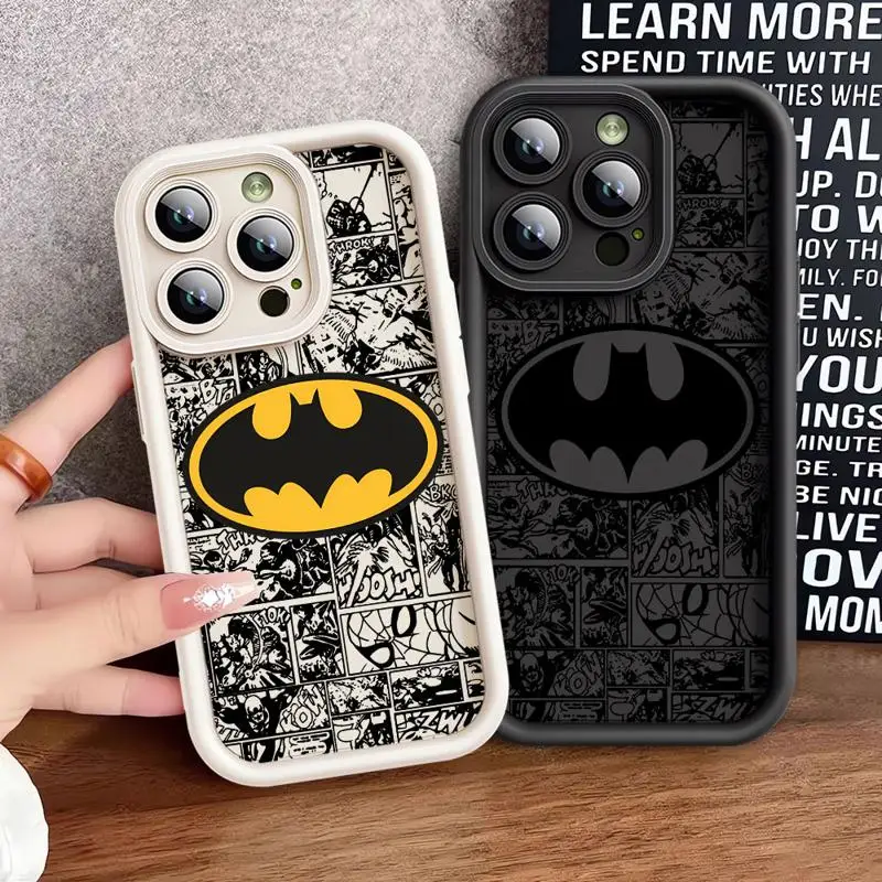 Silicone Soft TPU Phone Case for Samsung Galaxy A12 A13 A14 A22 A23 A24 A32 A33 A34 5G Fashion B-Batman Logo