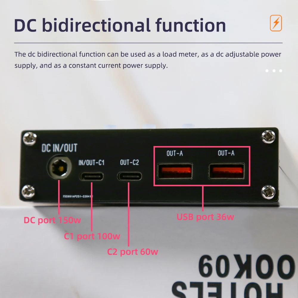Banco de Potência Bidirecional Ajustável, 2 Vias, 3500 W, DC 150W, 38400mAh, UPS, Ecrã IPS de 2 Polegadas, LED, Alto Desempenho, Carregamento Rápido, PD100W