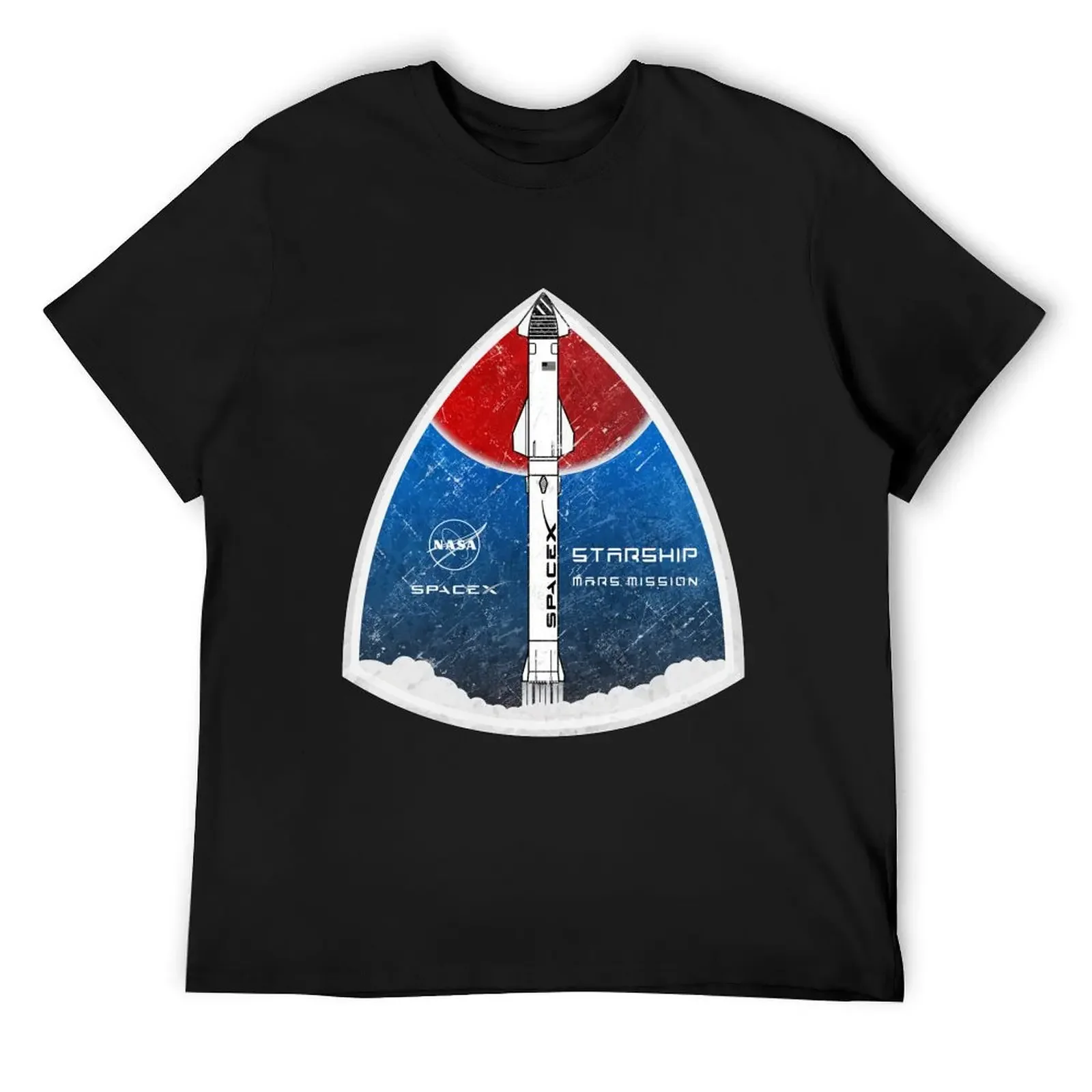 Starship: Mars Mission T-Shirt summer tops vintage oversized mens clothing