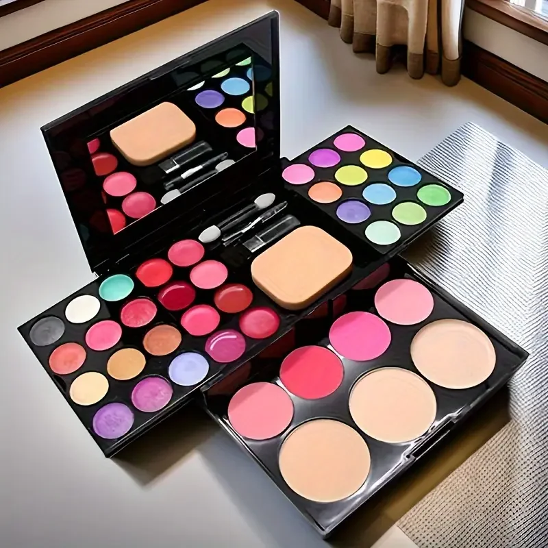 39-kolorowe pudełko na kosmetyki Zestaw cień do powiek Zestaw pudru do różu Combo Początkująca paleta do makijażu Nude Makeup Performance Makeup Box Set