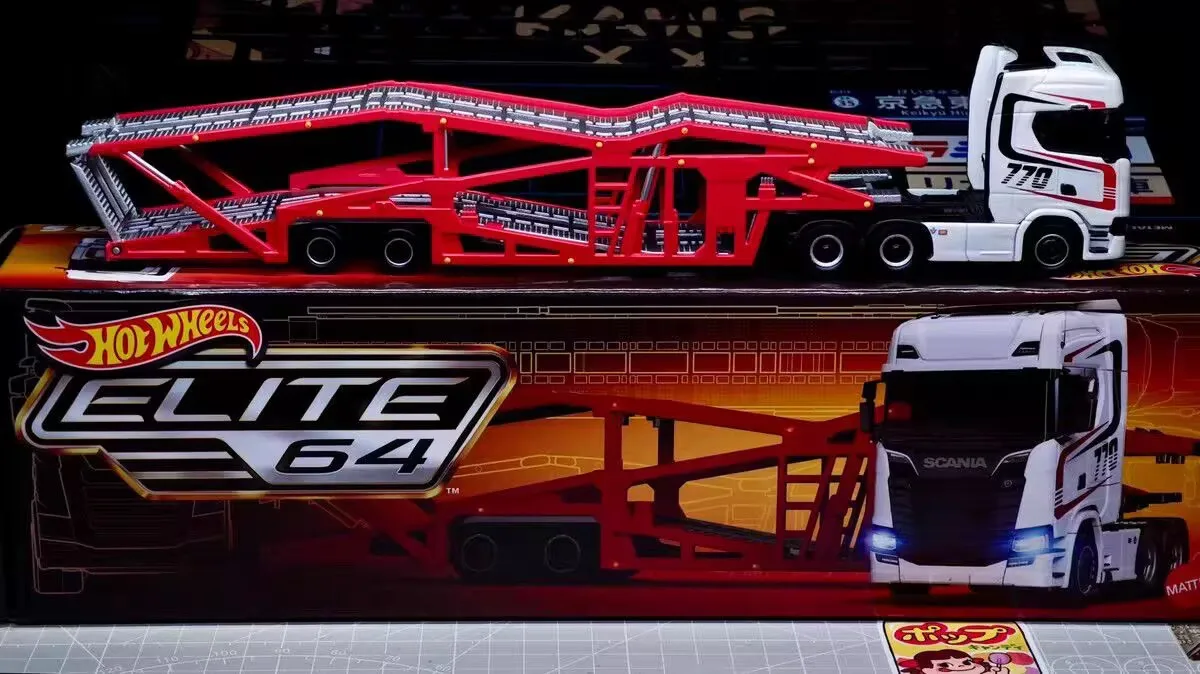 HOT WHEELS 1:64 camión scania de élite scania 770s camión transportador modelo de coche de aleación fundida juguetes y regalos para niños