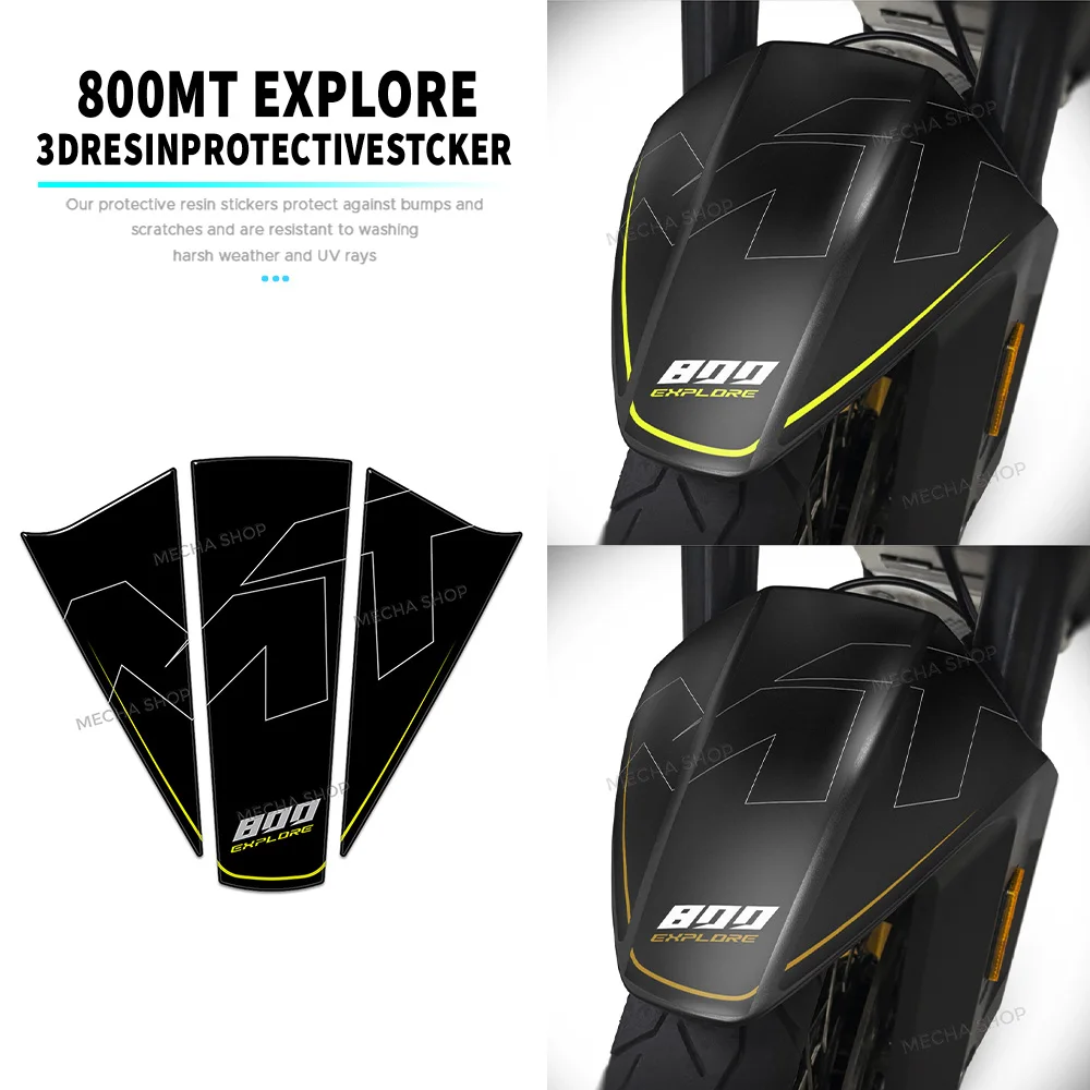 Front Fender Stickers For CFMoto 800MT Explore 2022-2025 800 MT Sport Accessories Protection 3D Resin Adesivi