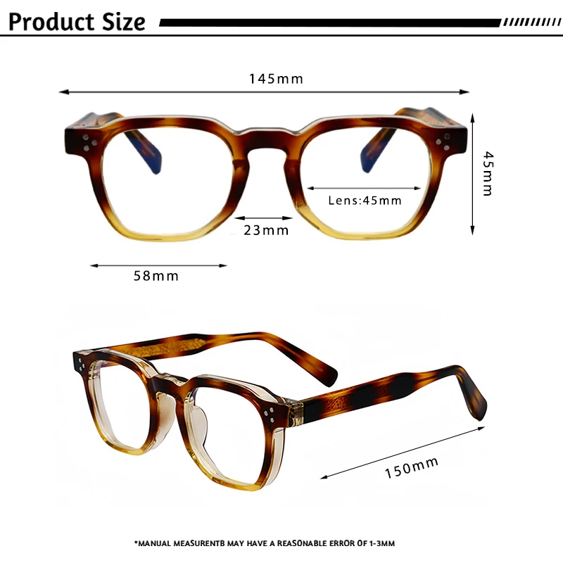 HBK Retro Square Glasses for Men TR90 Frame Anti Blue Light High Quality Computer Reading Glasses Women Optical Eyewear