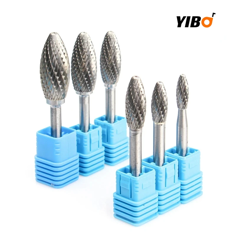 Picture 5: Tungsten Steel Double Slot Rotary File HX Head Hard Metal Milling Cutter for Wood Carving Grinding Copper Machining