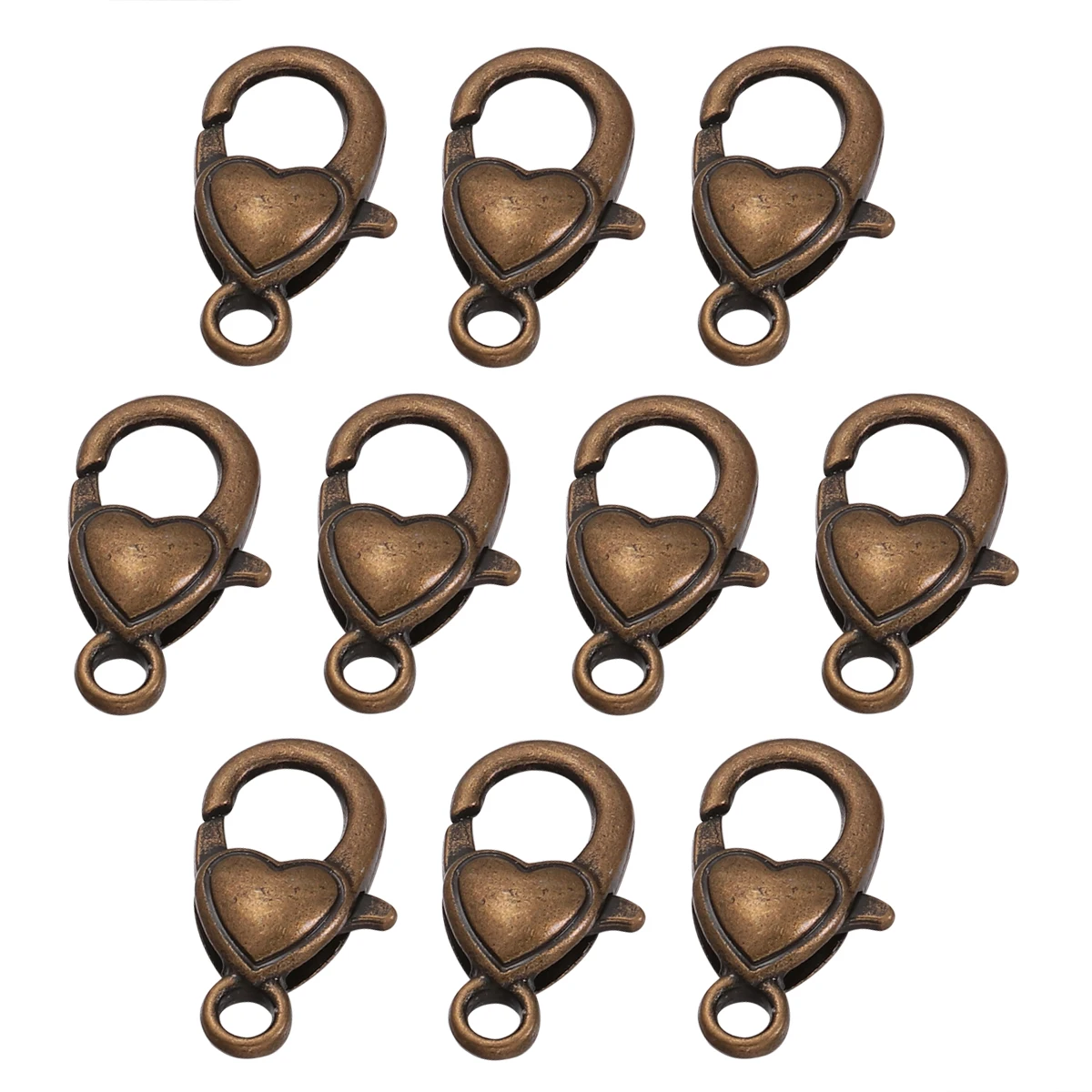 10 pçs fecho lagosta para fazer jóias acabamento bronze diy encantos pulseiras colares chaveiros celular acessórios decorativos