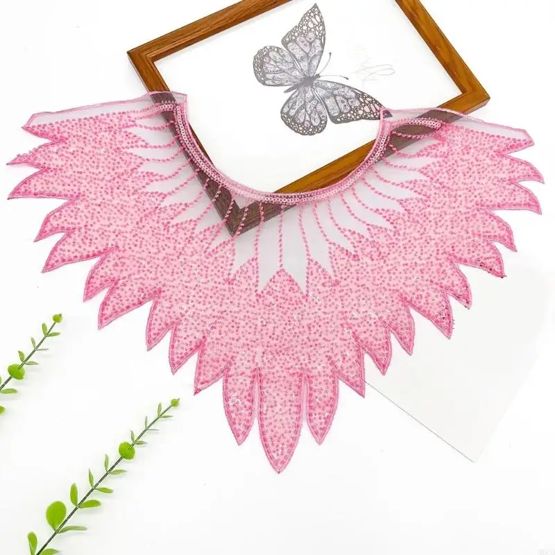 M6CD Apliques cuentas hechas a mano accesorio disfraces collar desmellado adornado