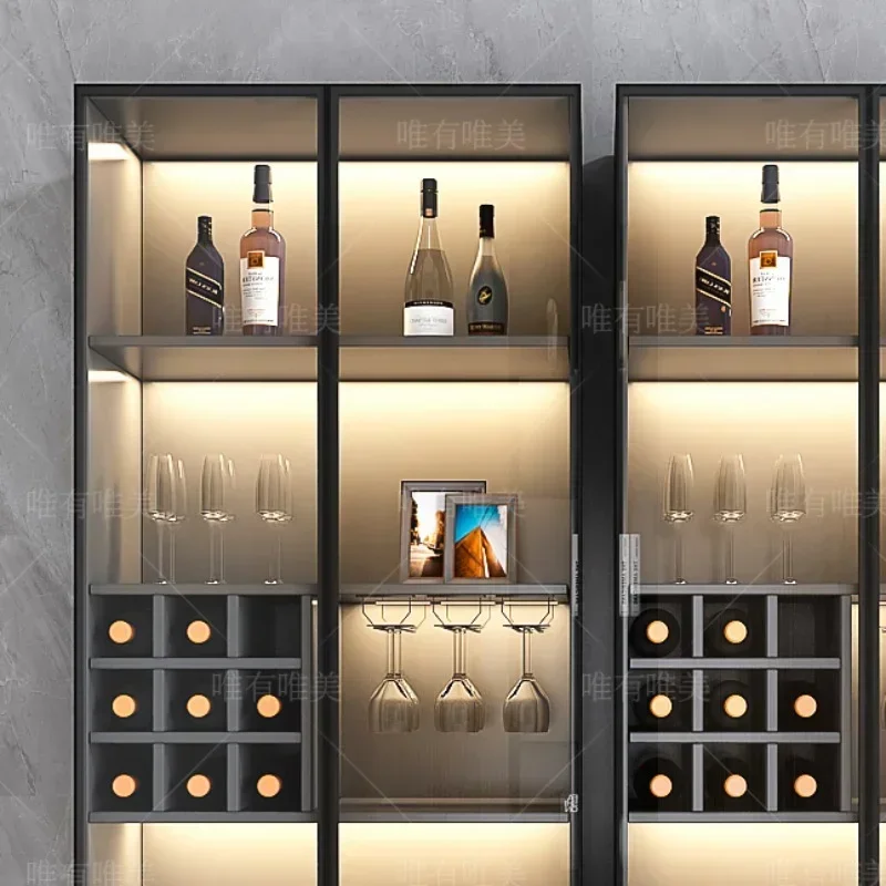 Clearance Wine Cabinets Wall Kitchen Glass Home Display Racks Estante Vinos European Wine Cabinets Furniture QF50JG
