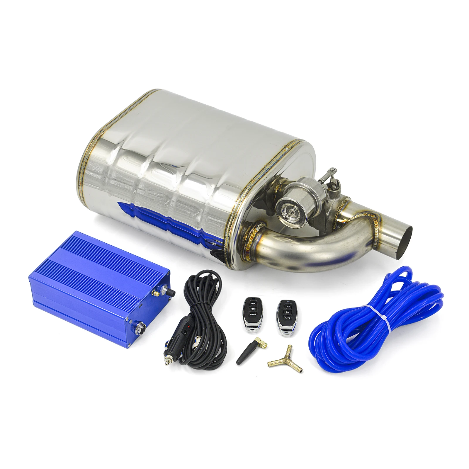 2/2.25/2.5/2.75/3 Inch Universele Uitlaat Met Dump Valve Rvs Elektrische Uitlaat Uitsparing afstandsbediening Set